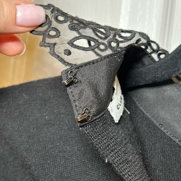 Club Monaco - Black Merino 100% Wool Lace Sweater in Size XS - Picture 3 of 7